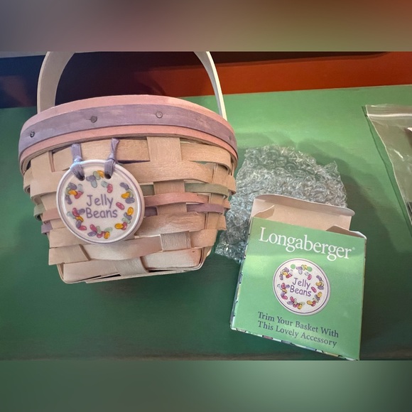 Longaberger 2000 White-Washed Small Jelly Bean Easter Super Set 🐣 - Picture 4 of 15